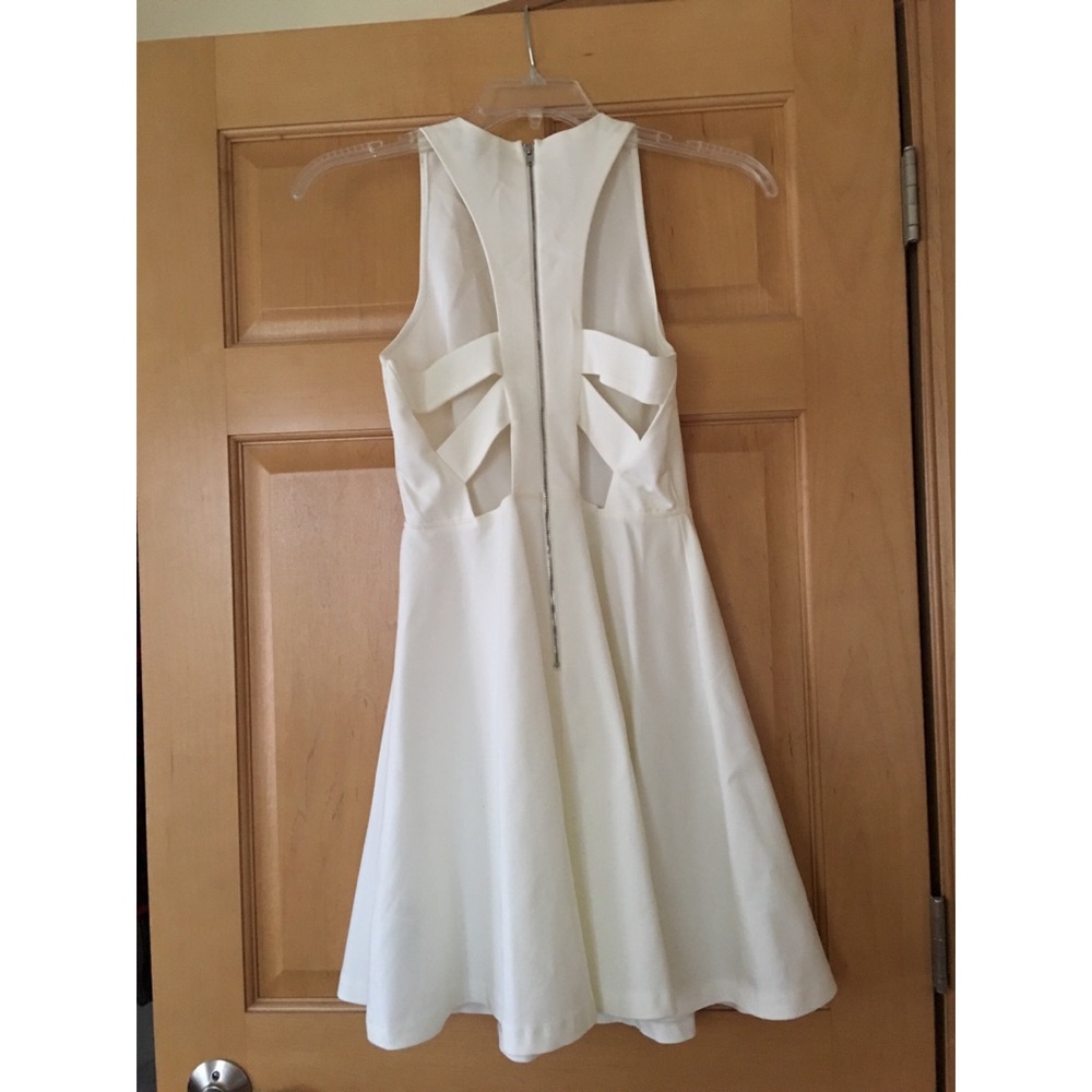 White Dress with Back Cutouts